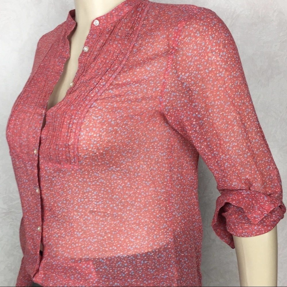 GAP Western Bibbed Floral Button Down Top - Picture 6 of 7